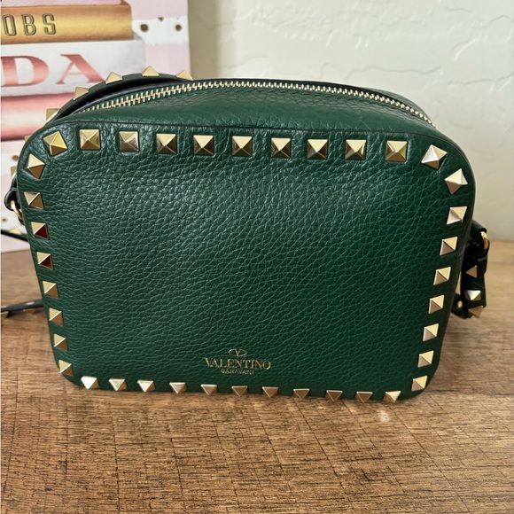 Valentino Garavani Rock Stud Green Studded Crossbody Bag - Picture 3 of 10